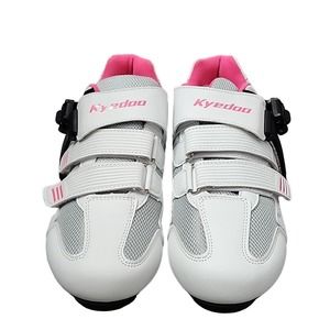 Kyedoo Women's EU39 White/Pink Clip In Cycling Shoes